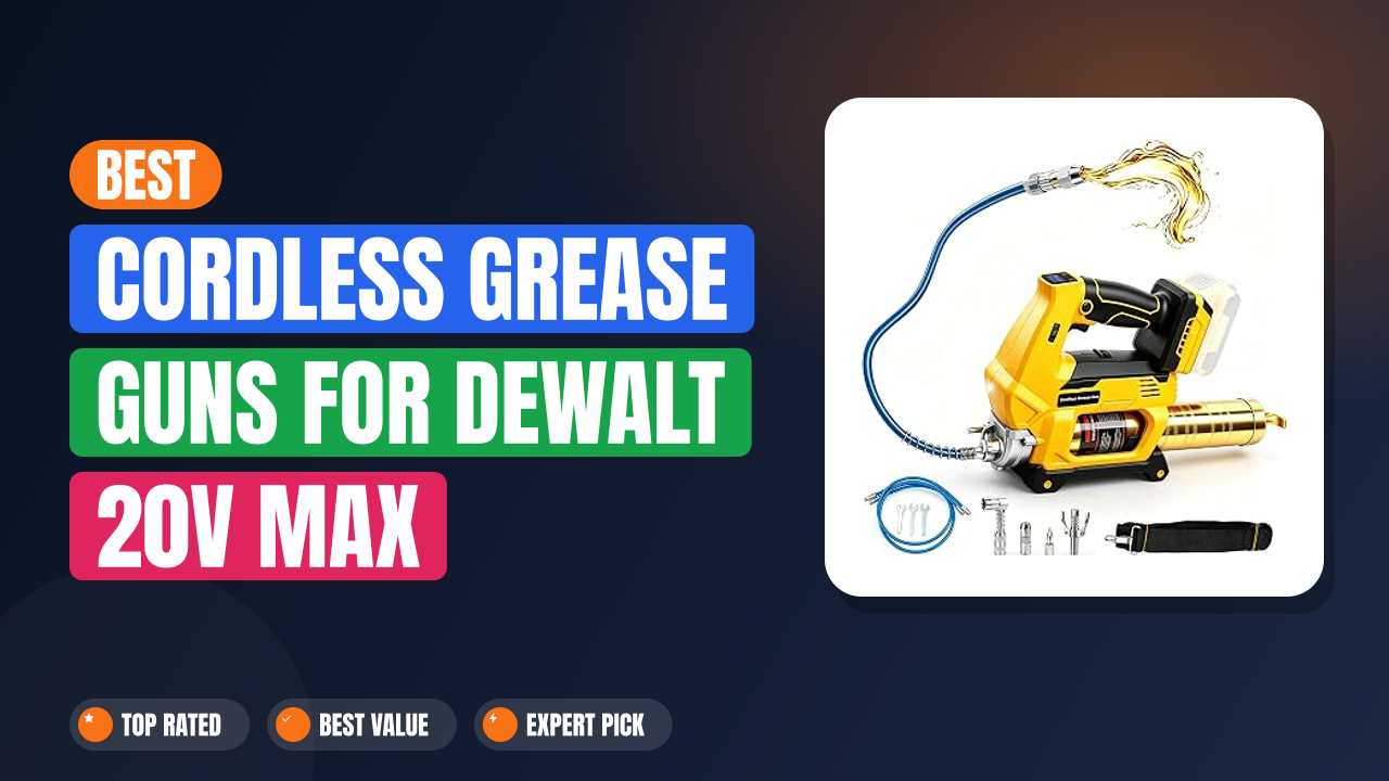 Best Cordless Grease Guns for DeWalt 20V MAX Batteries