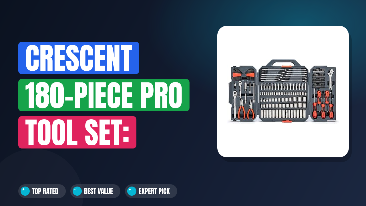Crescent 180-Piece Pro Tool Set: Complete Storage Case