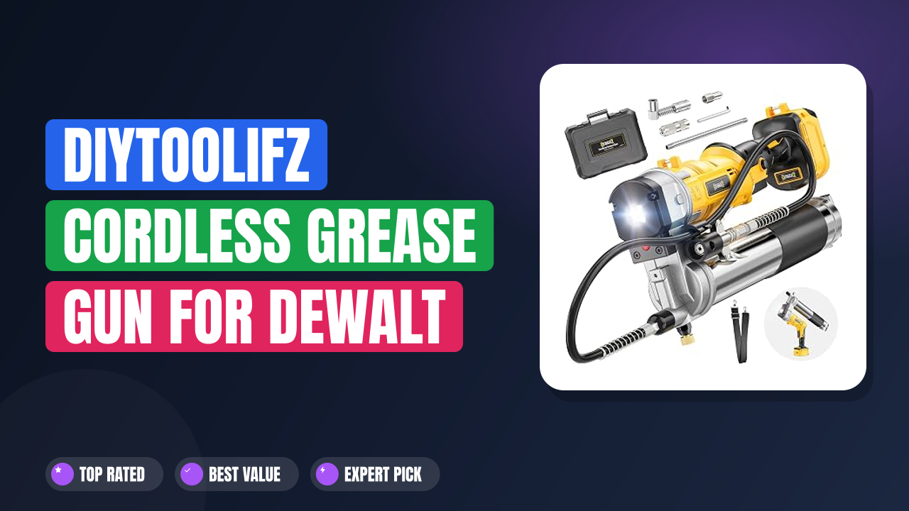 DIYtoolifz Cordless Grease Gun for DeWalt 20V Battery