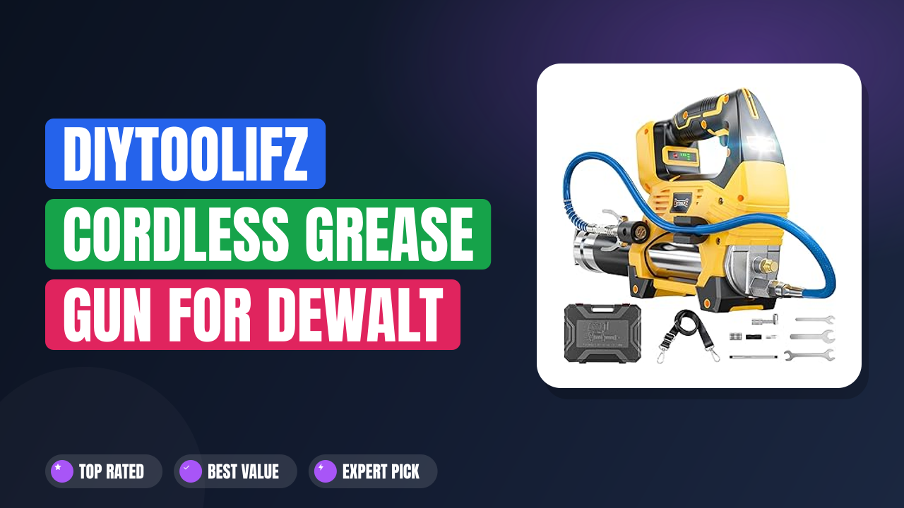 DIYtoolifz Cordless Grease Gun for DeWalt 20V Battery