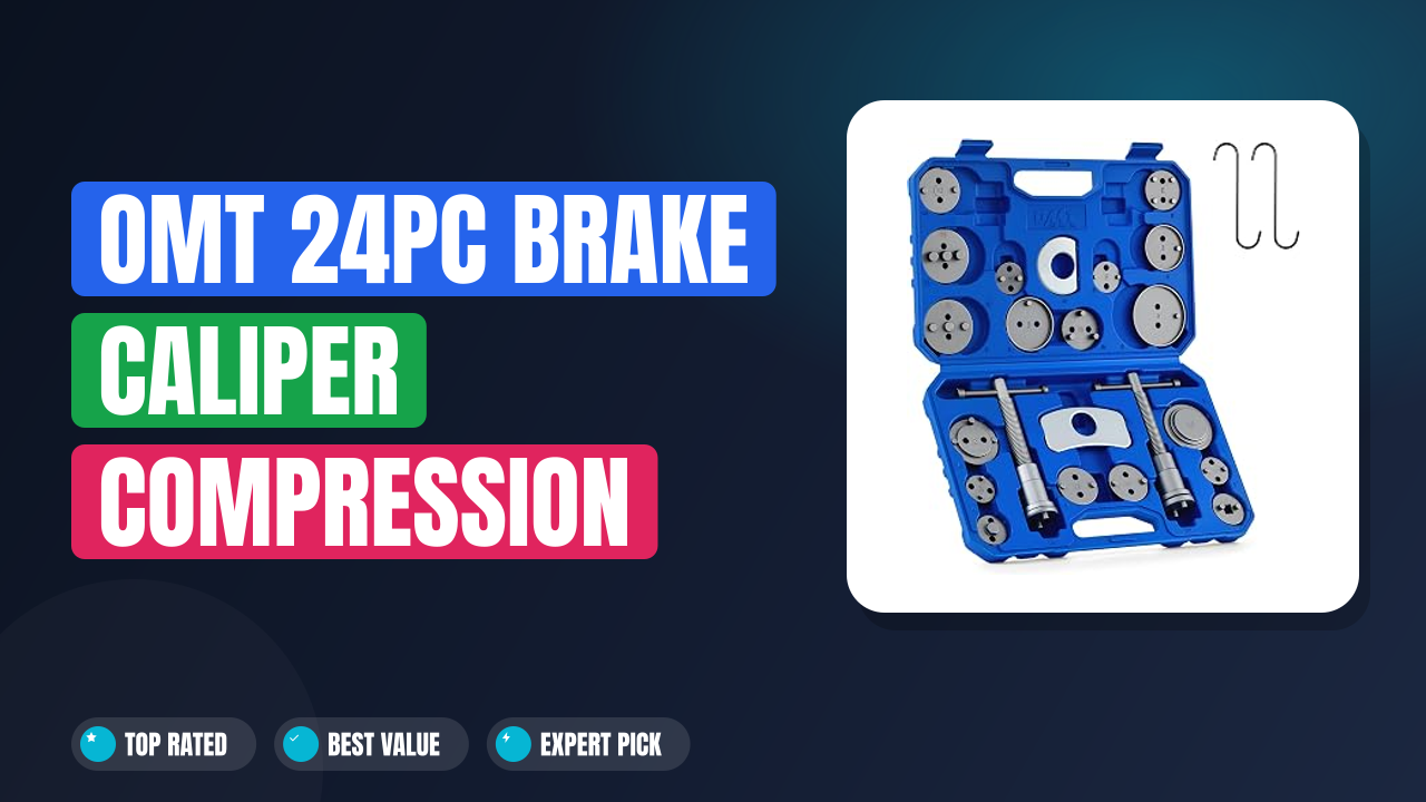 OMT 24pc Brake Caliper Compression Tool Kit with Adapters